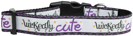 Wickedly Cute Nylon Dog Collar Large